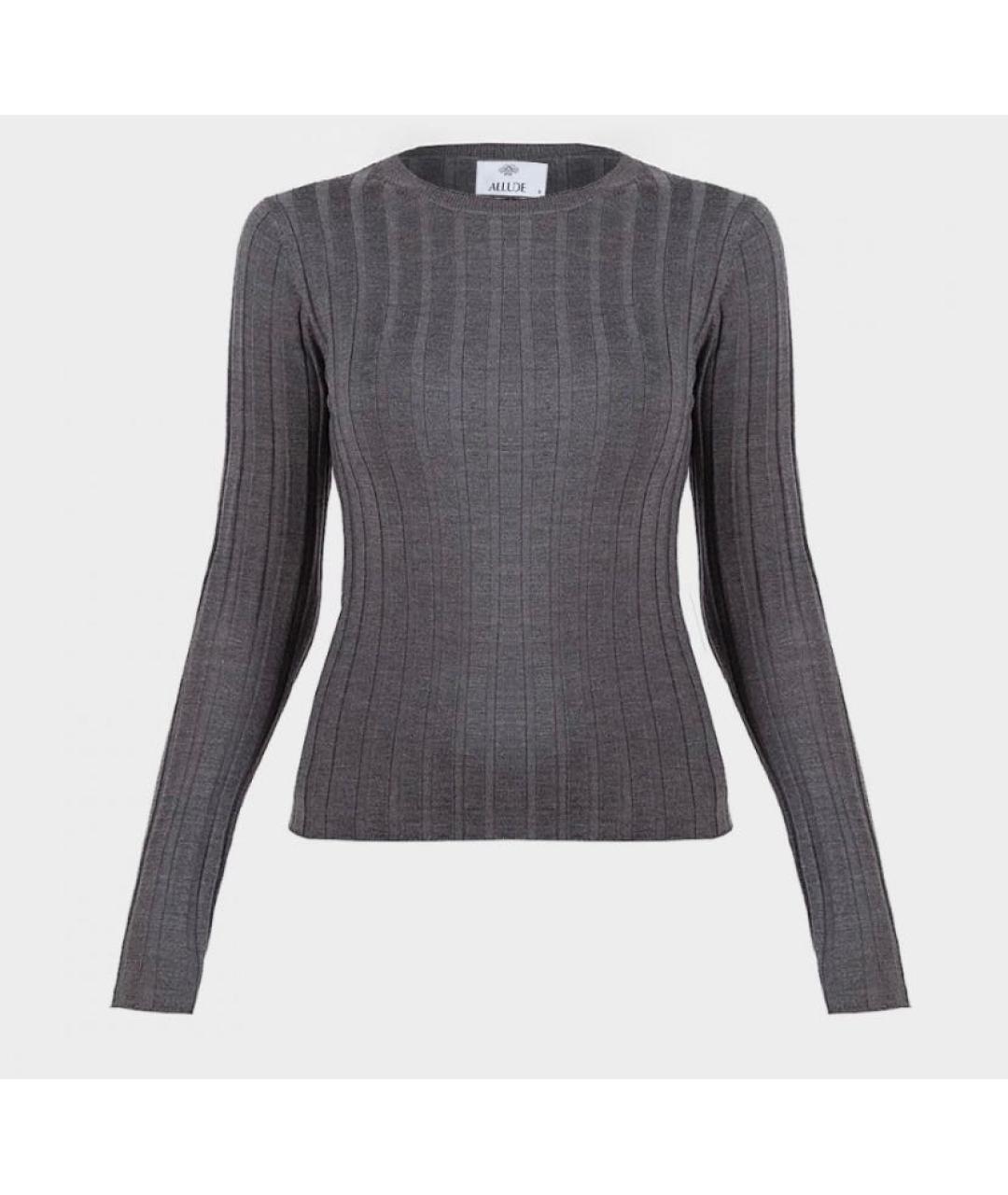 ALLUDE Серый шерстяной джемпер / свитер, фото 8