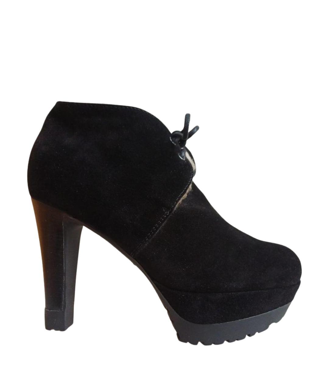 SERGIO ROSSI Черные замшевые ботильоны, фото 1