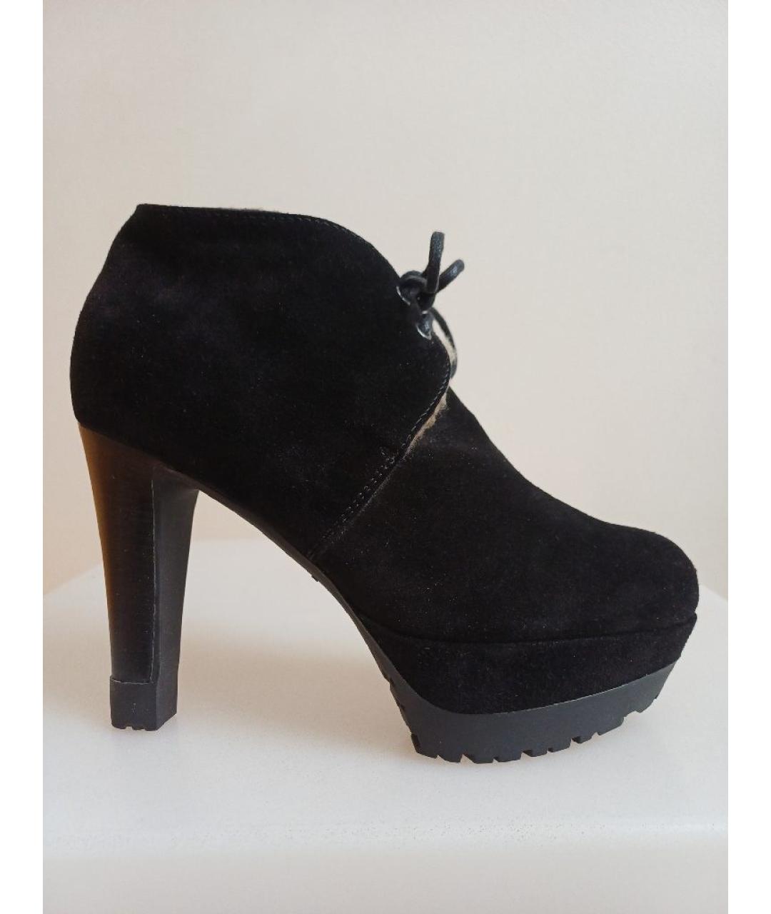 SERGIO ROSSI Черные замшевые ботильоны, фото 10
