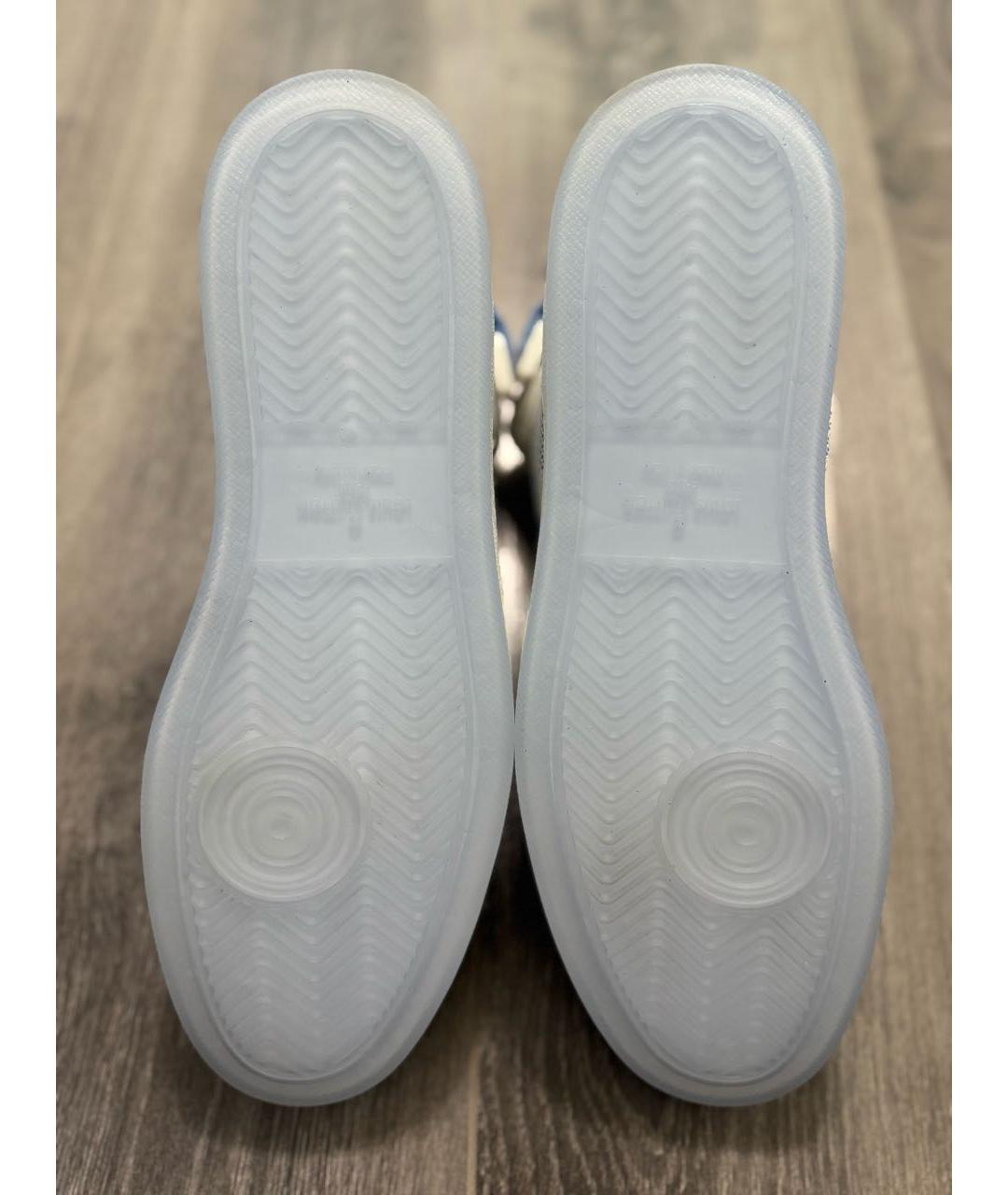 LOUIS VUITTON Голубые кожаные высокие кроссовки / кеды, фото 8