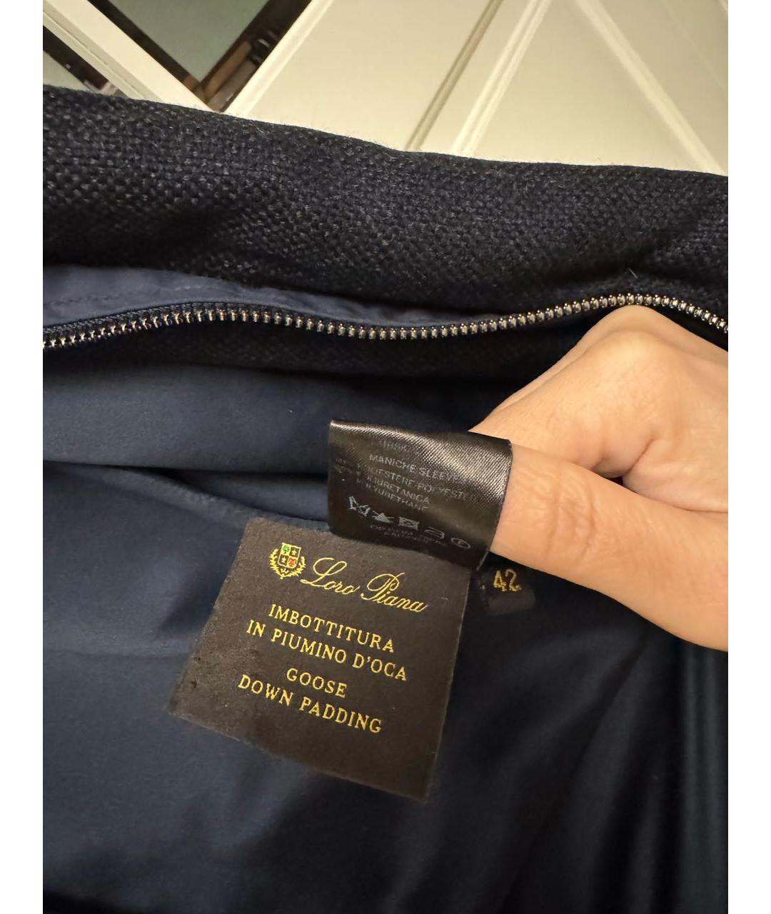 LORO PIANA Темно-синяя кашемировая куртка, фото 7