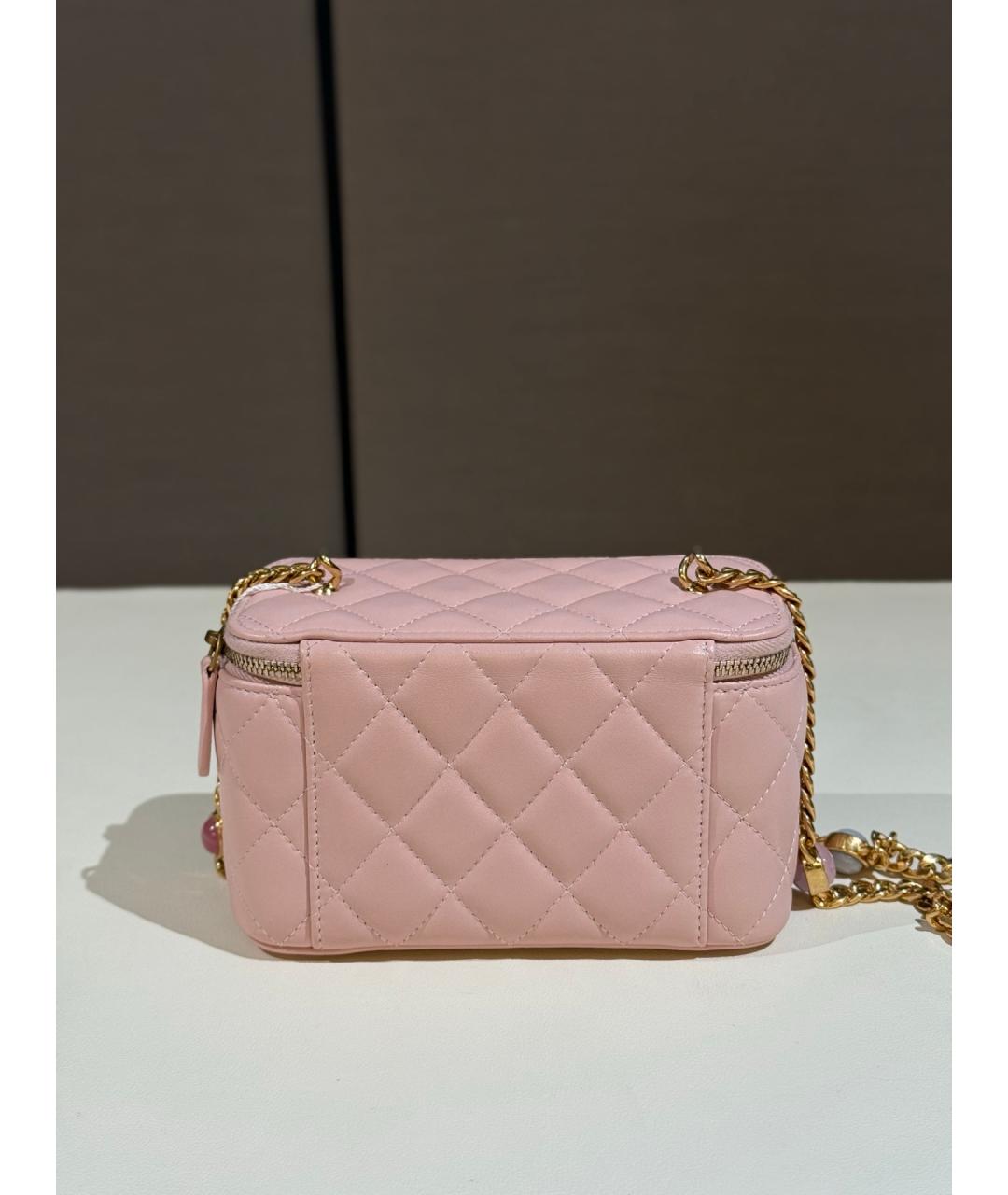CHANEL Розовая кожаная сумка через плечо, фото 5