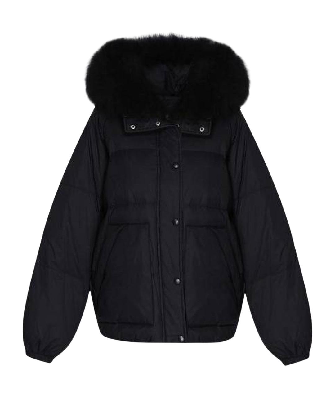 YVES SALOMON Черный полиэстеровый пуховик, фото 1