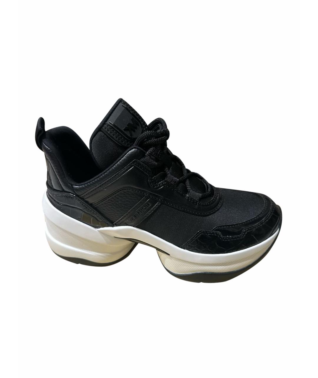 MICHAEL KORS Черные текстильные кроссовки, фото 1