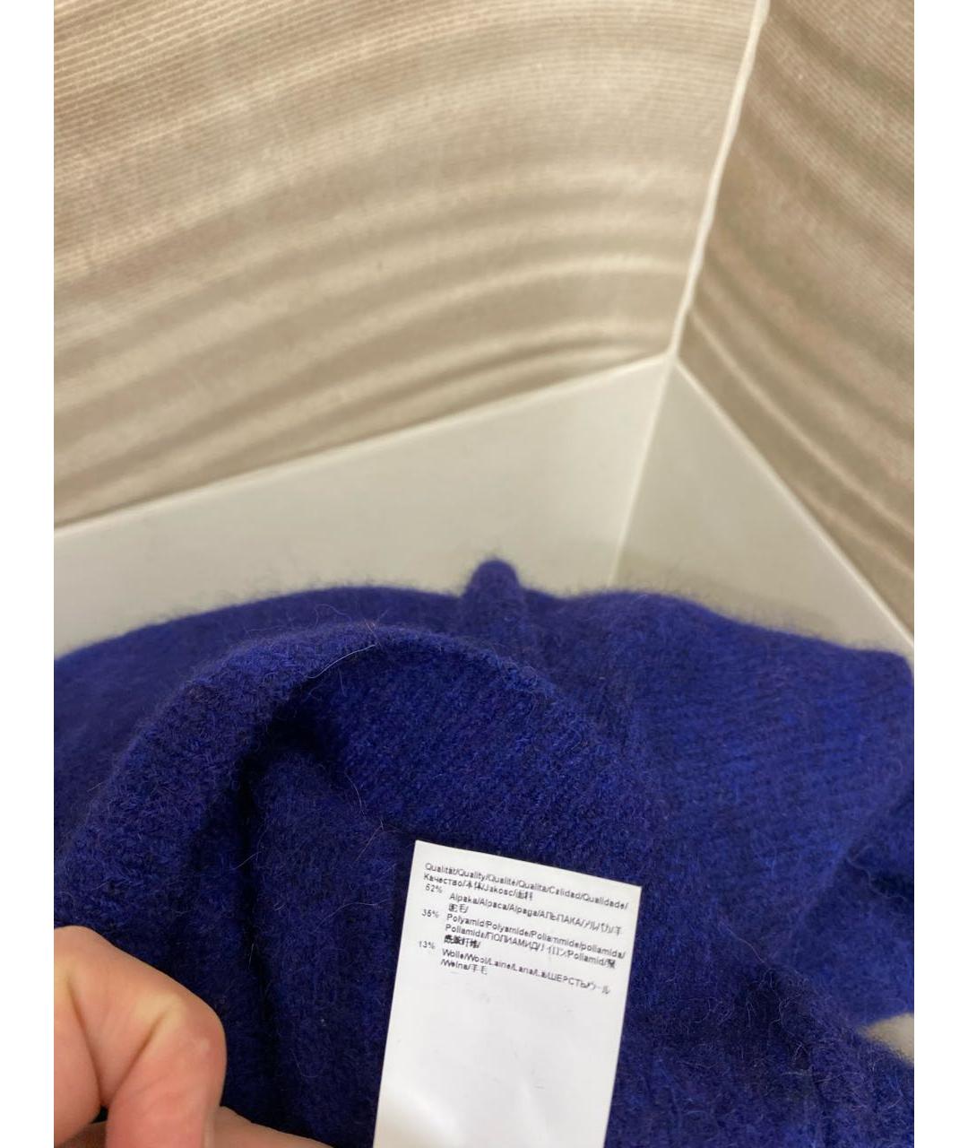 HUGO BOSS Темно-синий шерстяной джемпер / свитер, фото 5