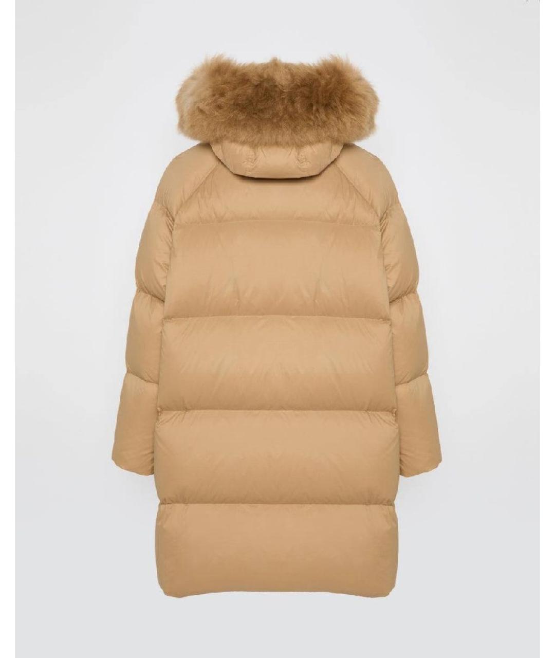 YVES SALOMON Бежевый полиэстеровый пуховик, фото 2