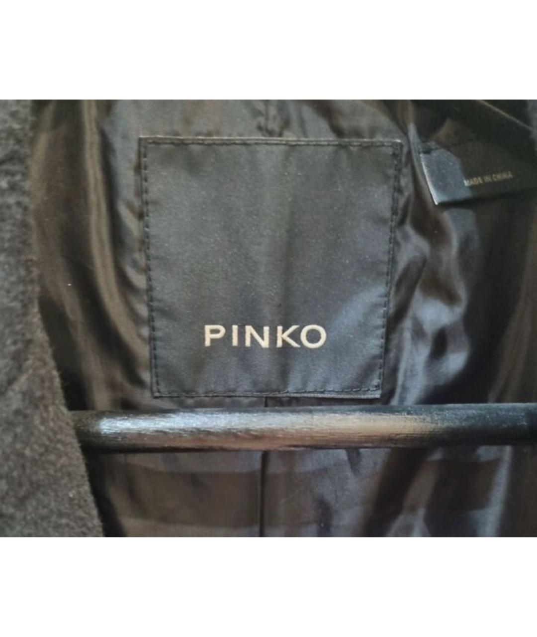 PINKO Черное пальто, фото 3