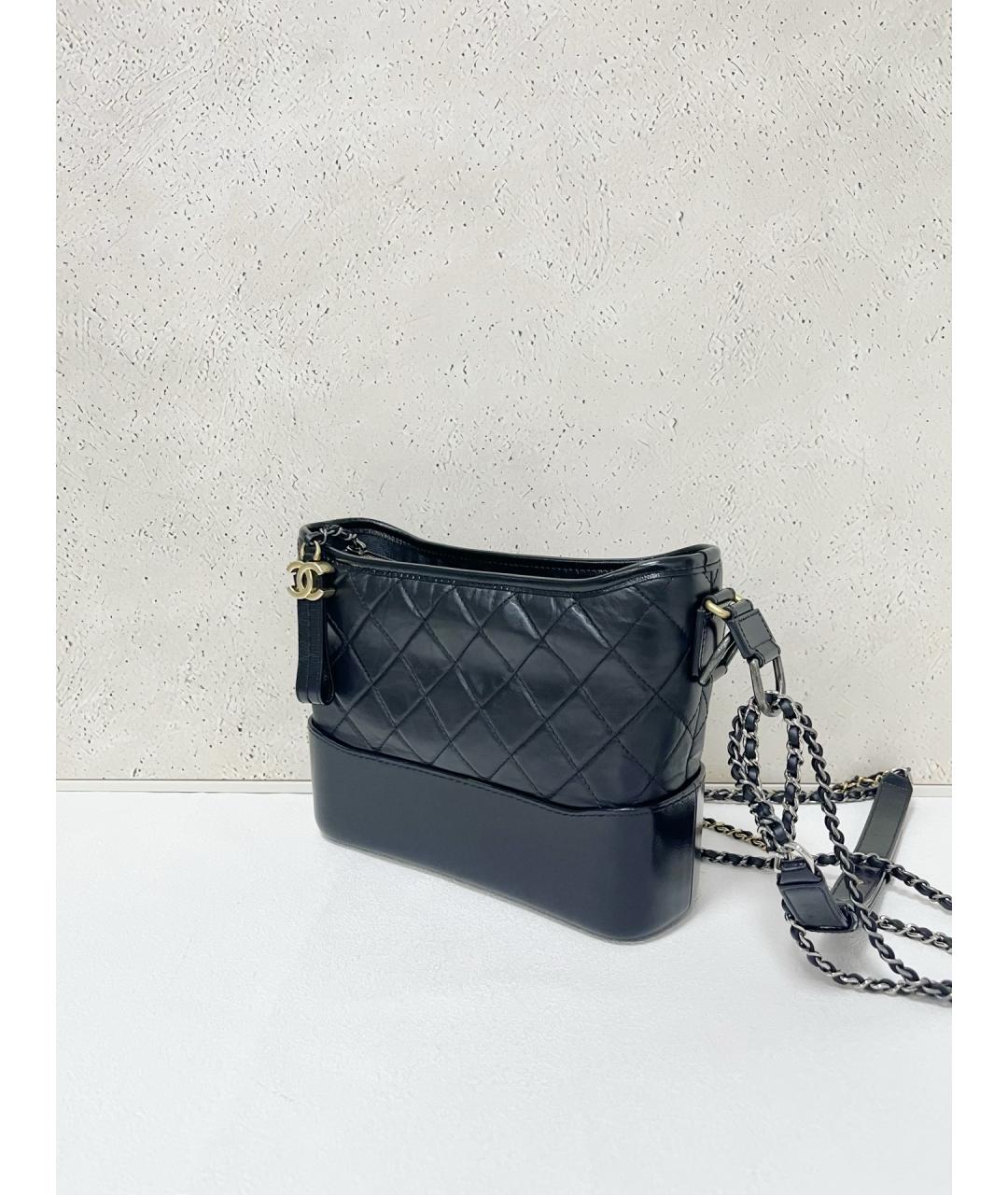 CHANEL Черная кожаная сумка через плечо, фото 4