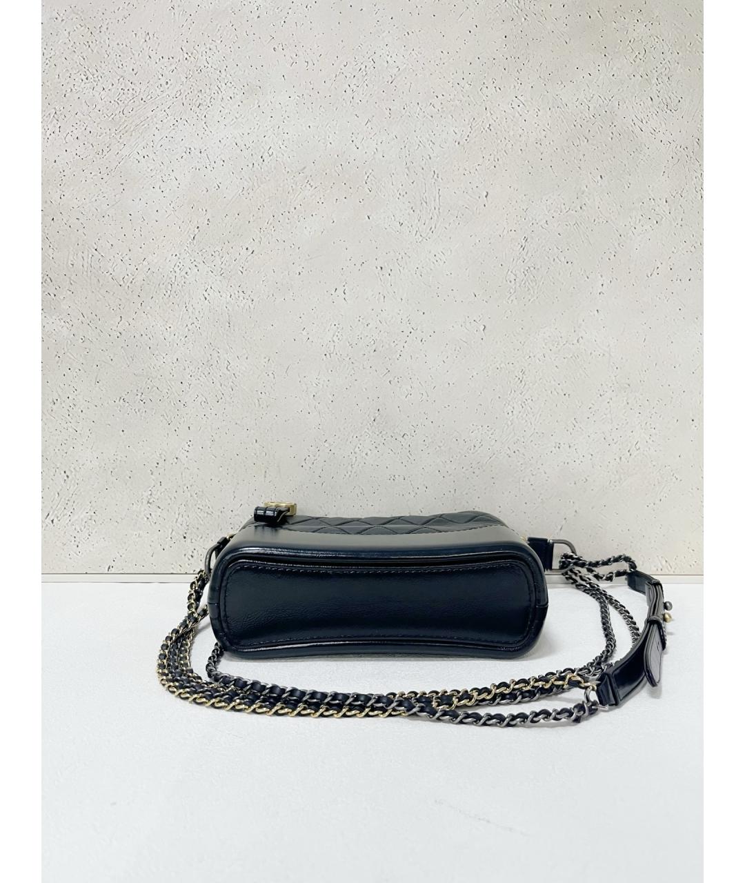 CHANEL Черная кожаная сумка через плечо, фото 5