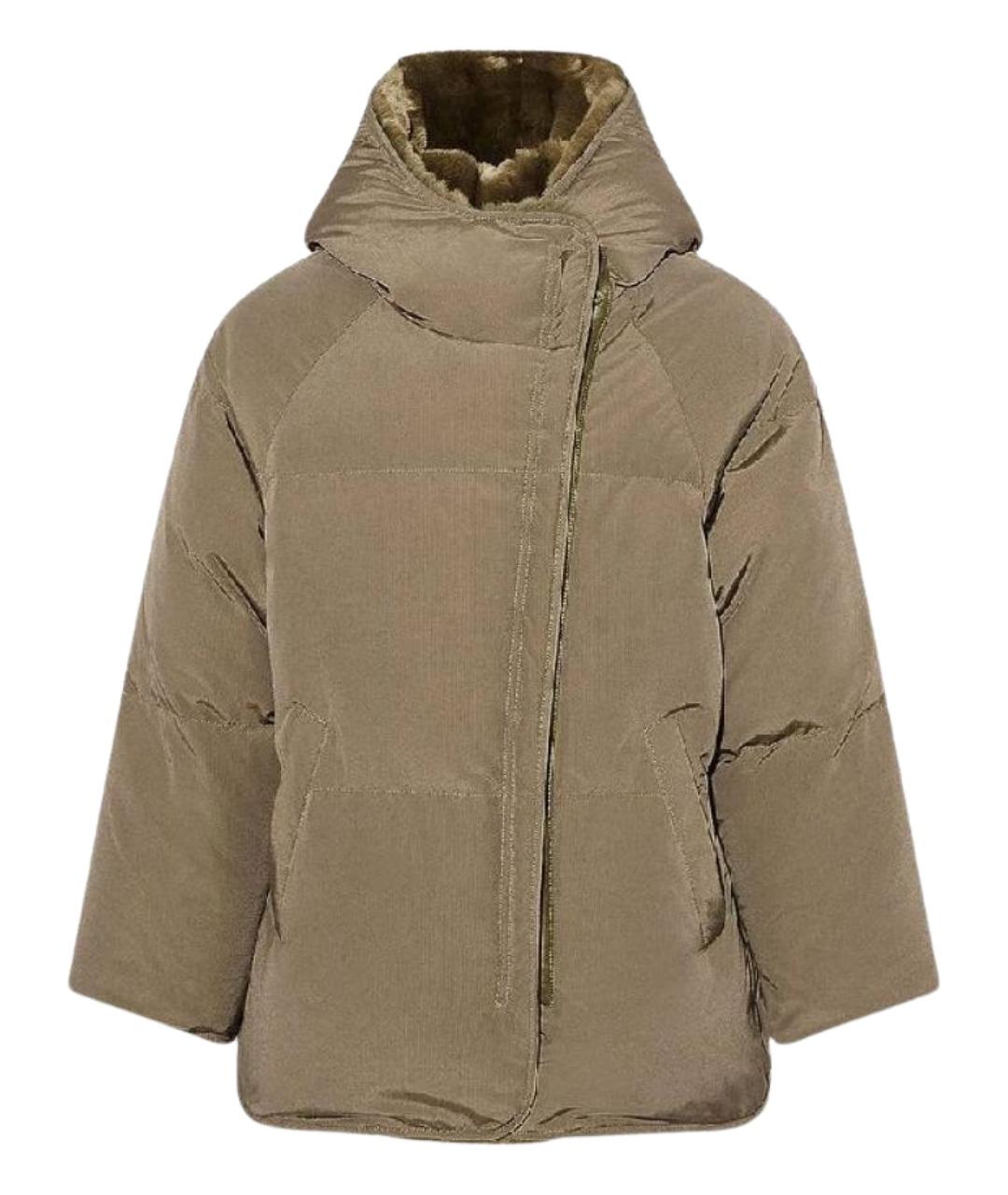 YVES SALOMON Хаки полиамидовый пуховик, фото 1