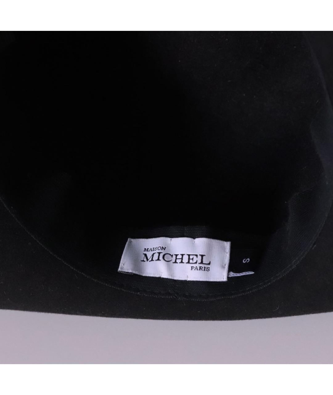 MAISON MICHEL Черная шерстяная шляпа, фото 7