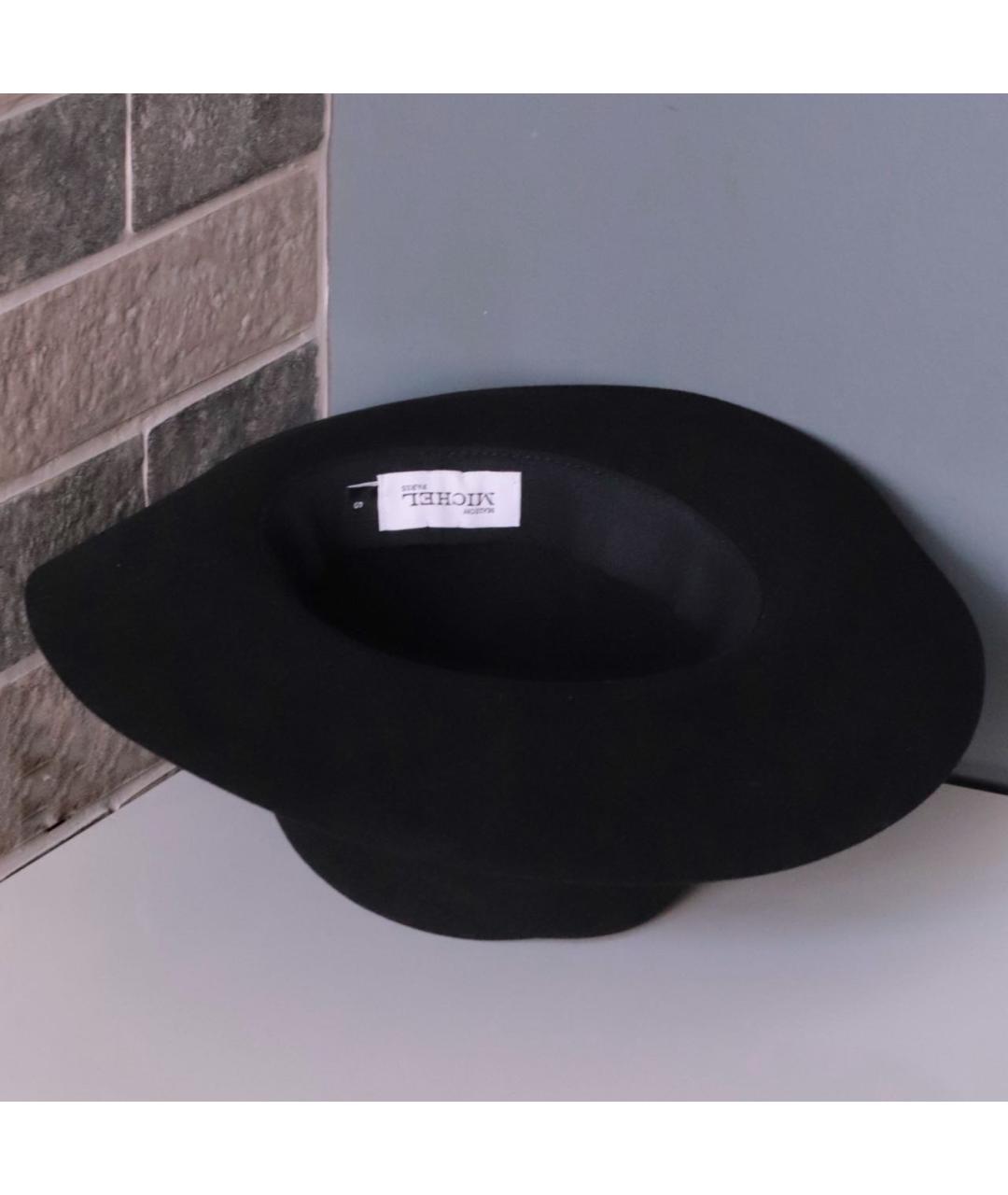 MAISON MICHEL Черная шерстяная шляпа, фото 6
