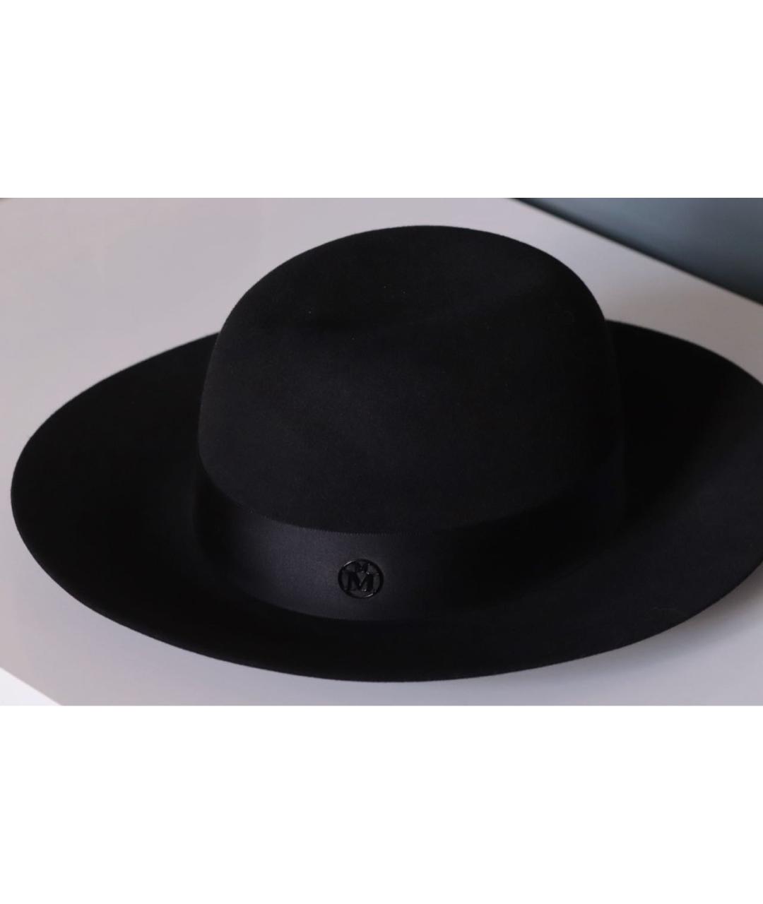 MAISON MICHEL Черная шерстяная шляпа, фото 4