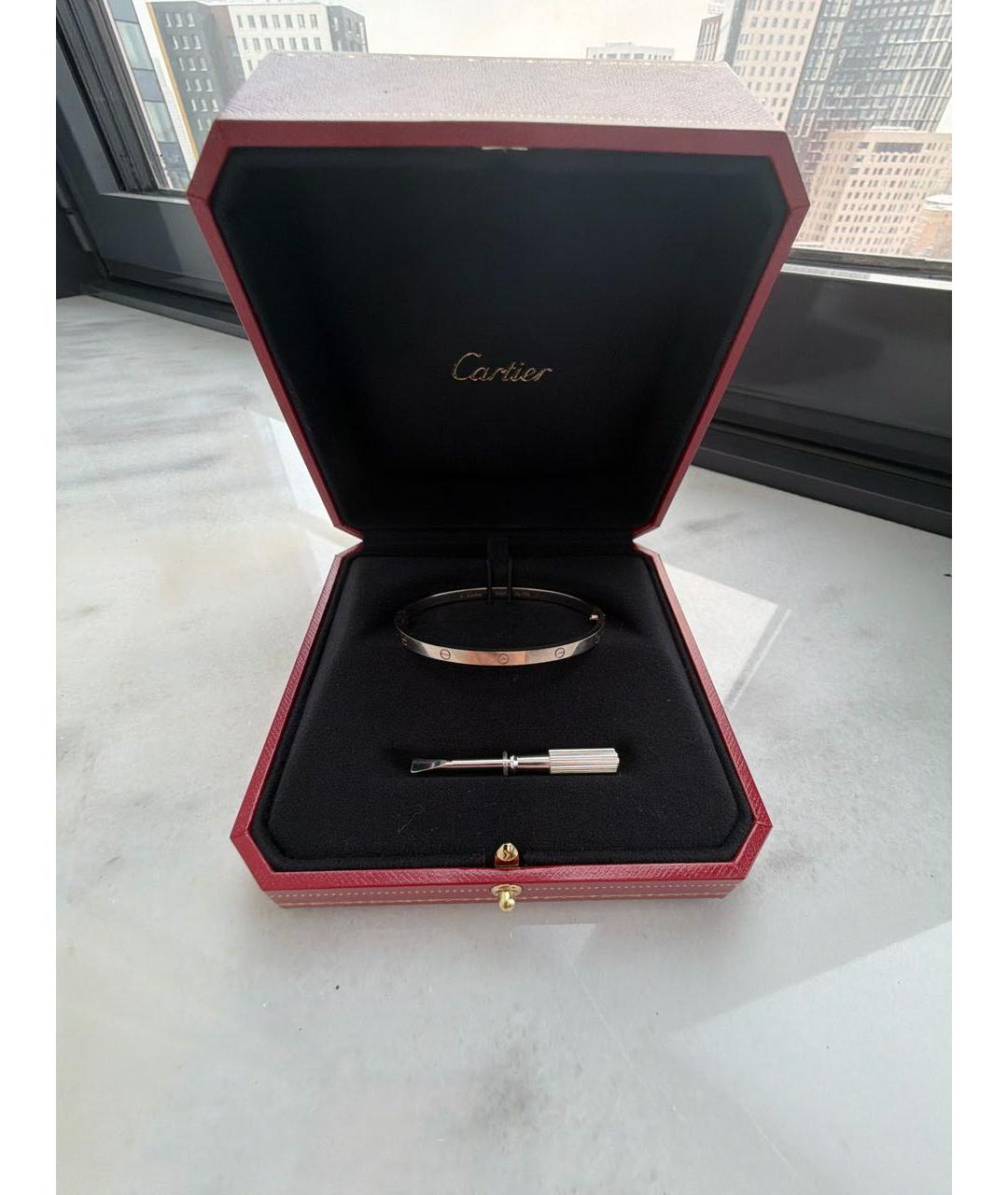 CARTIER Серебрянный браслет из белого золота, фото 4