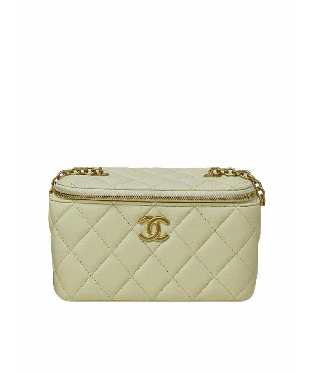 CHANEL Желтая кожаная сумка через плечо, фото 1