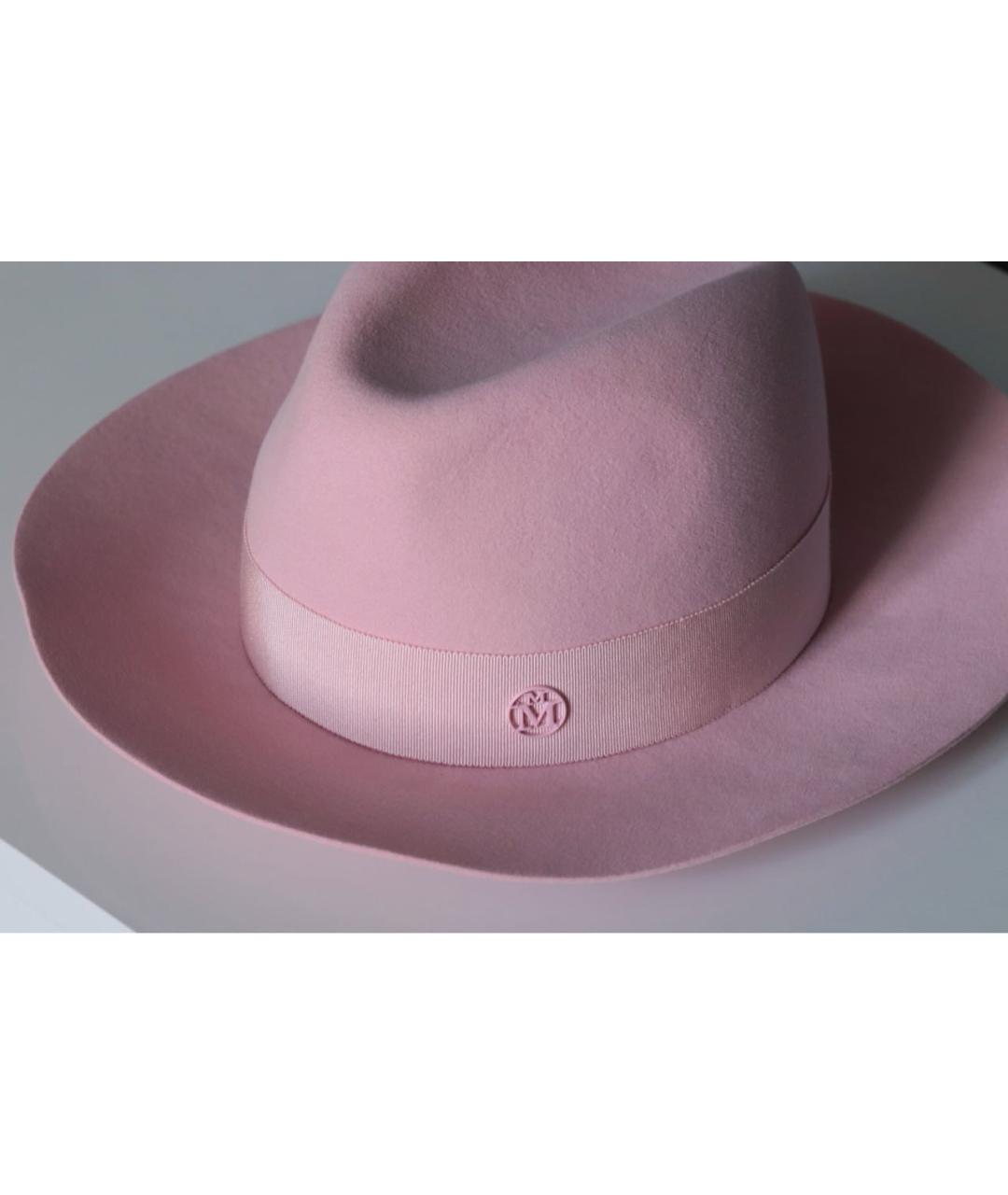 MAISON MICHEL Розовая шерстяная шляпа, фото 4