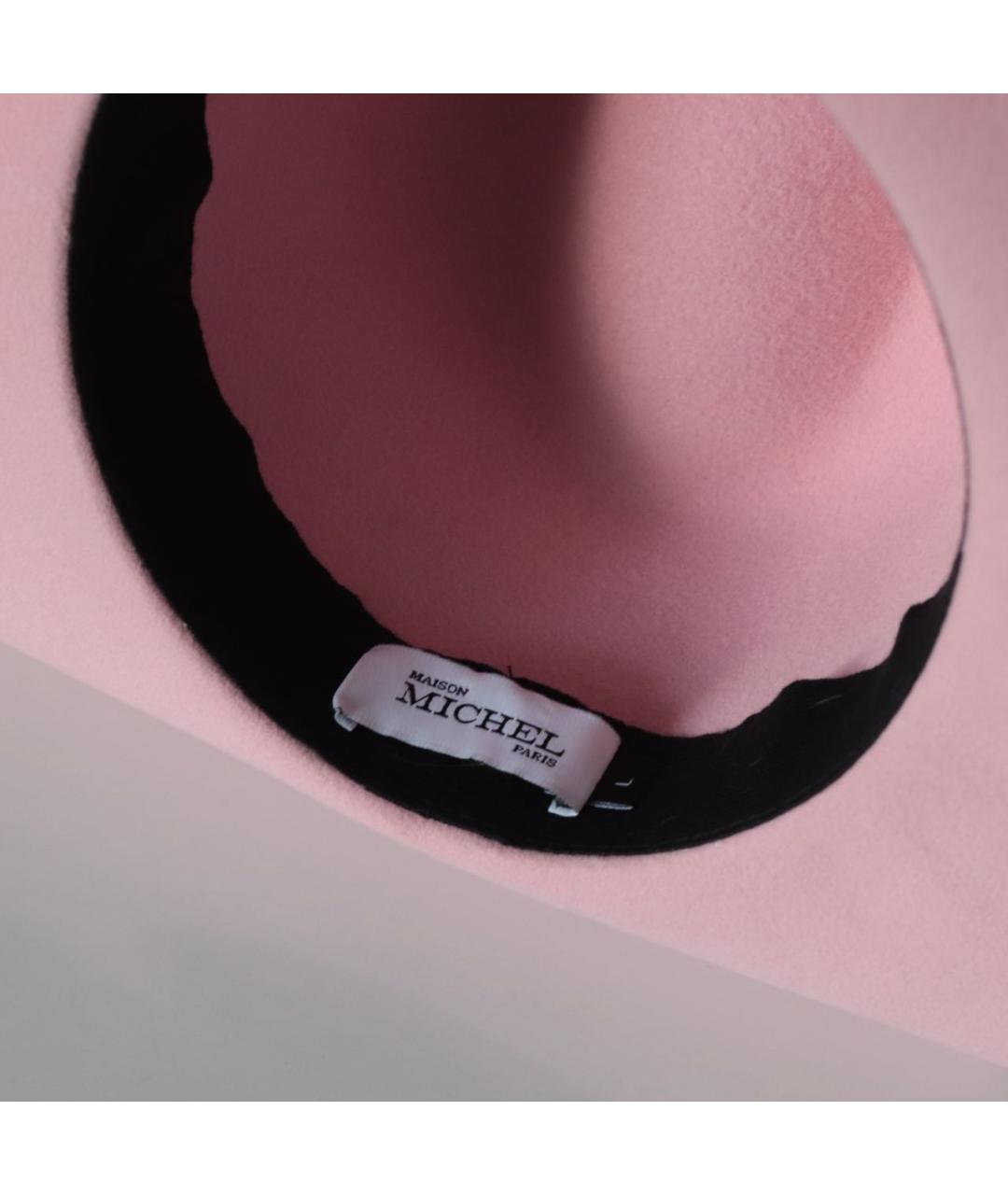 MAISON MICHEL Розовая шерстяная шляпа, фото 7