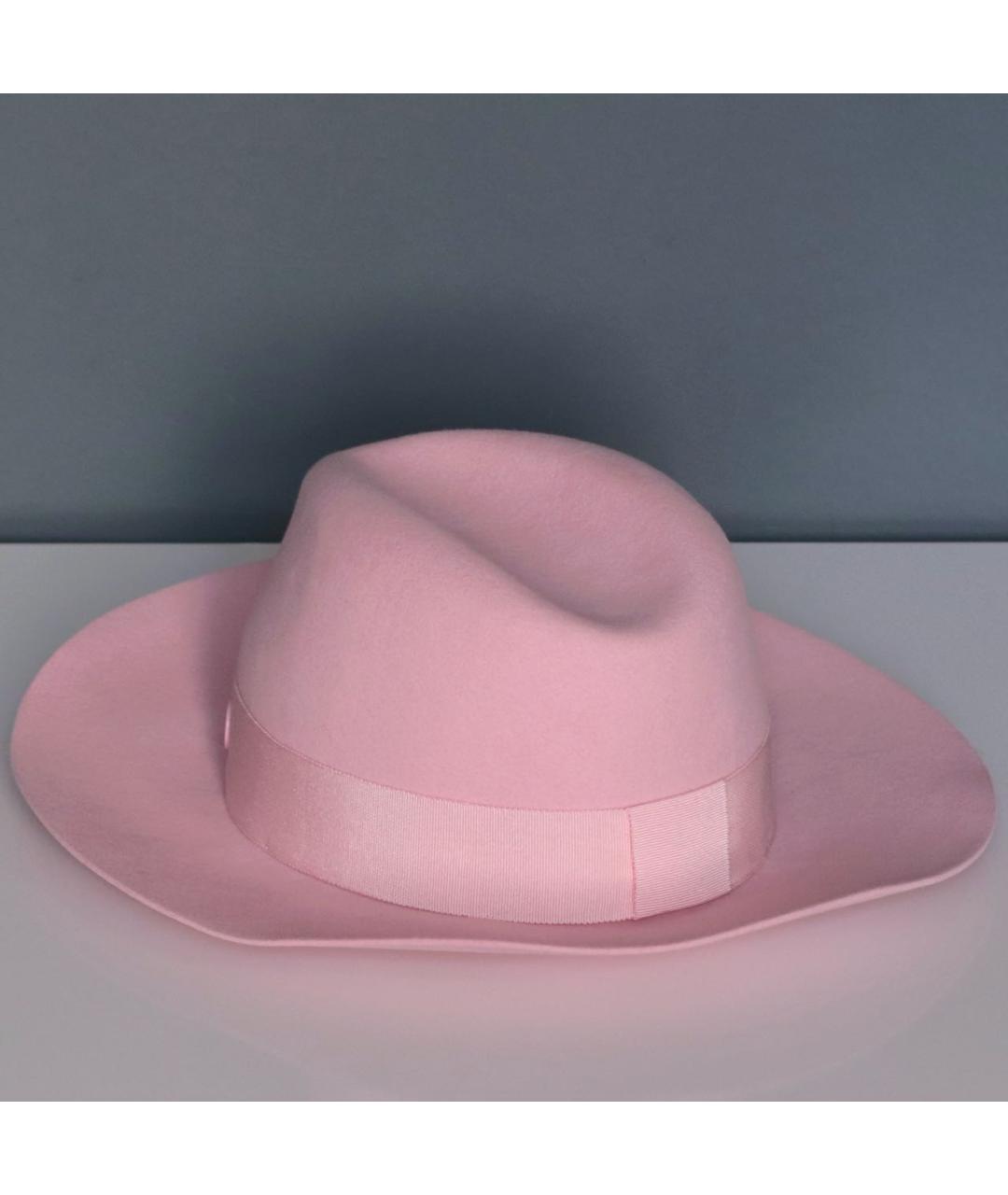 MAISON MICHEL Розовая шерстяная шляпа, фото 3