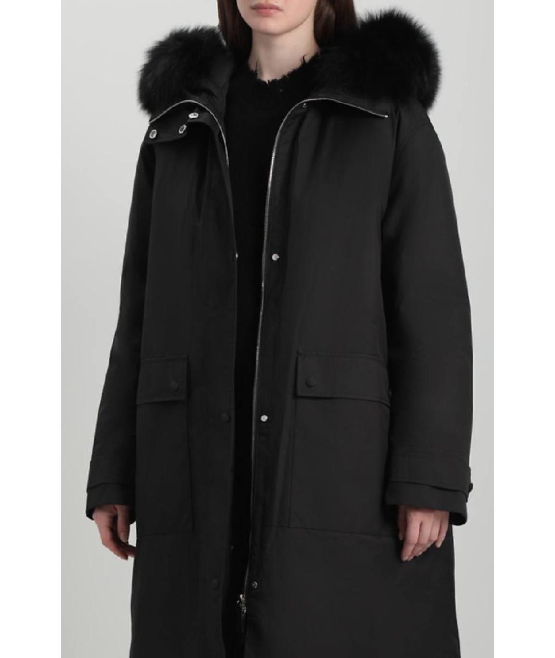YVES SALOMON Черная полиамидовая парка, фото 5