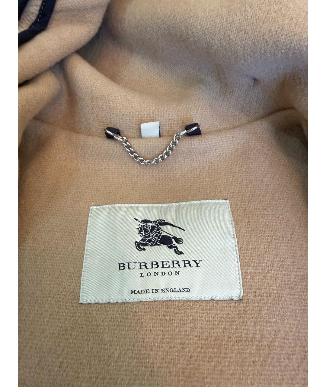 BURBERRY Бежевое шерстяное пальто, фото 5