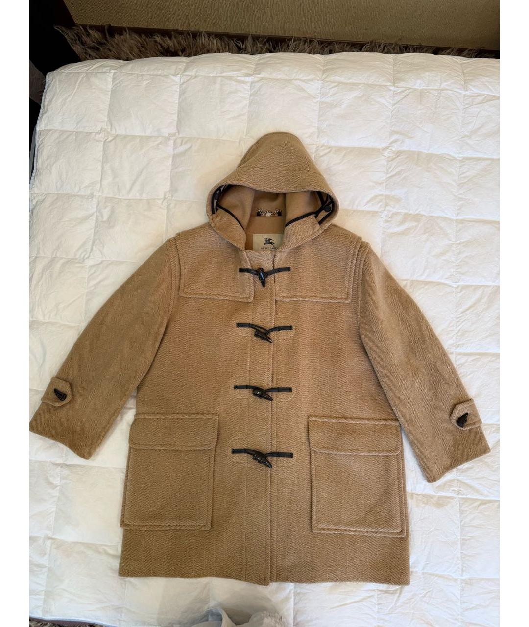 BURBERRY Бежевое шерстяное пальто, фото 8