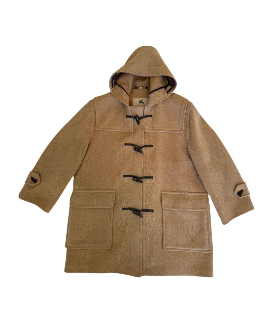 BURBERRY Бежевое шерстяное пальто, фото 1