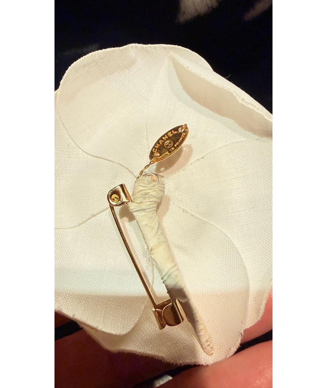 CHANEL Белая булавка / брошь, фото 6