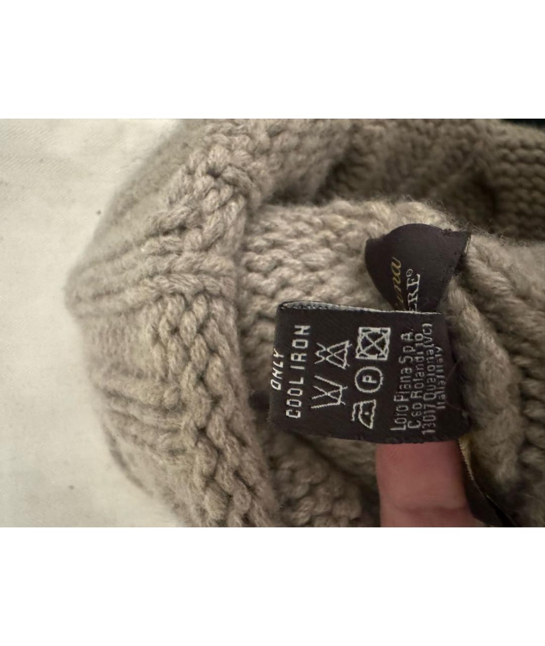 LORO PIANA Бежевая кашемировая шапка, фото 4