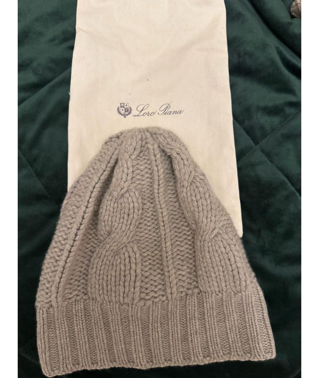 LORO PIANA Бежевая кашемировая шапка, фото 2