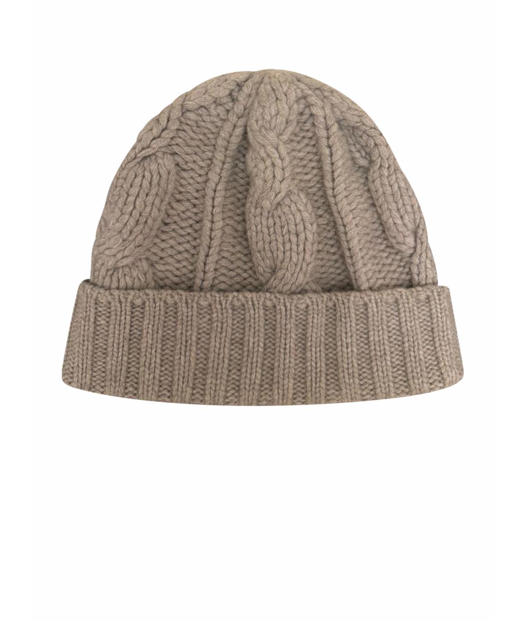 LORO PIANA Бежевая кашемировая шапка, фото 1