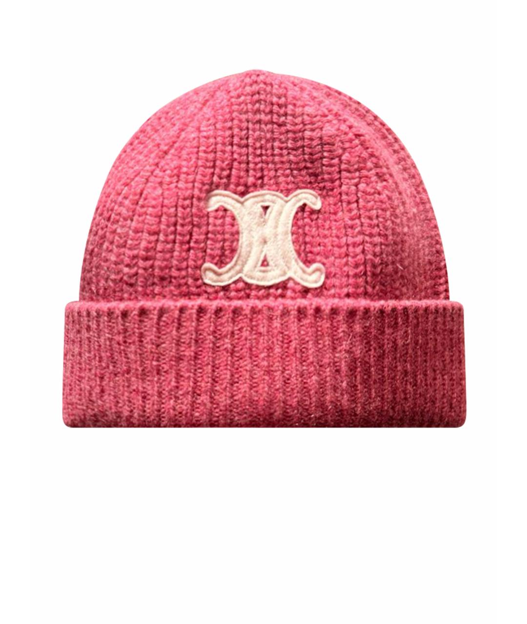 CELINE Розовая кашемировая шапка, фото 1