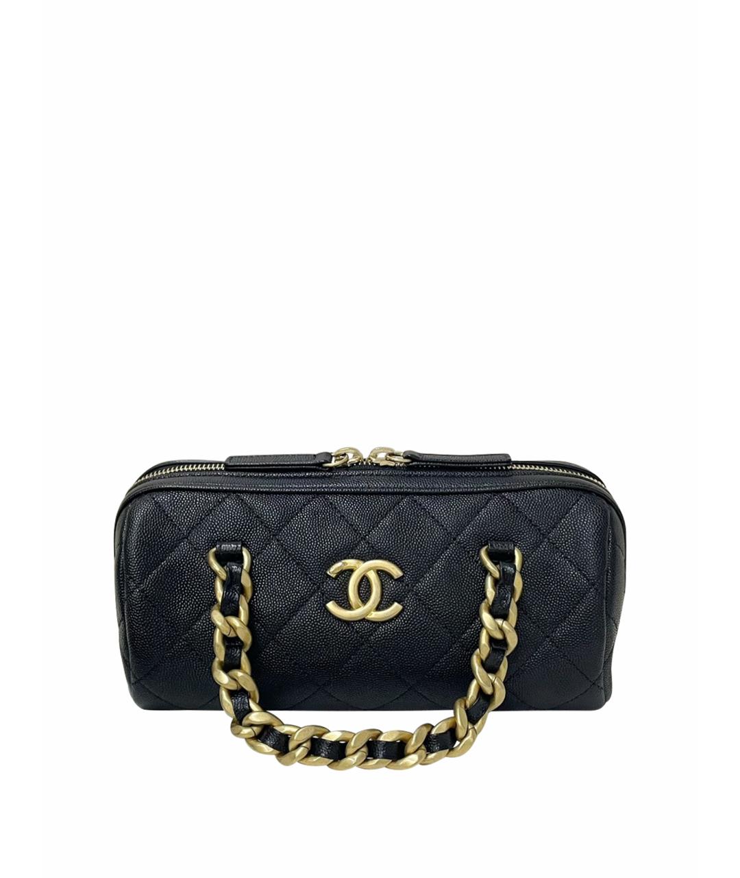 CHANEL Черная кожаная сумка через плечо, фото 1