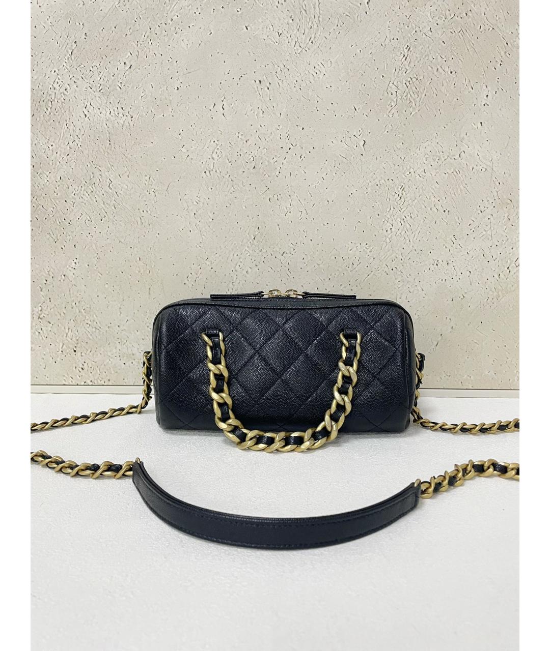 CHANEL Черная кожаная сумка через плечо, фото 2