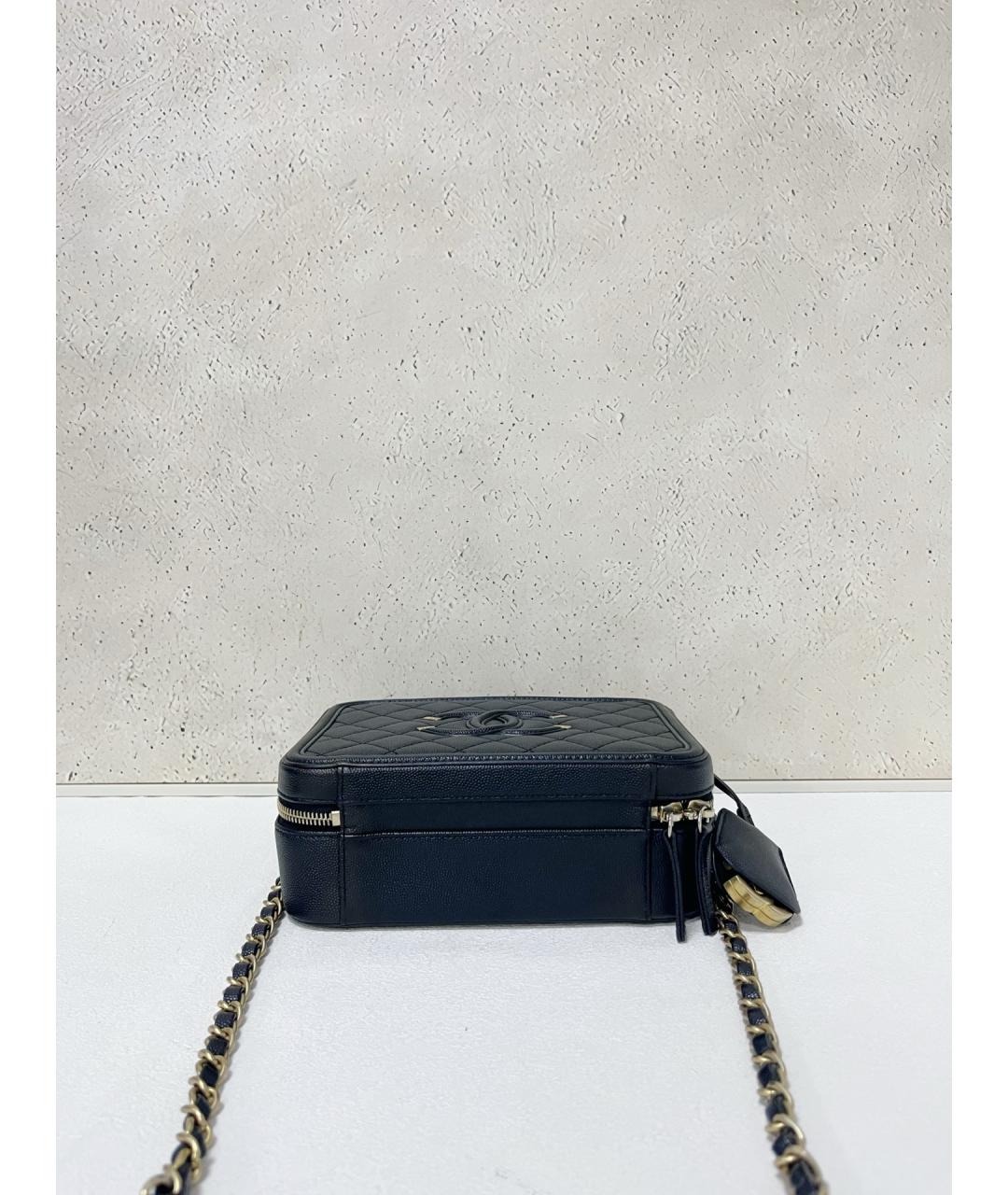 CHANEL Черная кожаная сумка через плечо, фото 5
