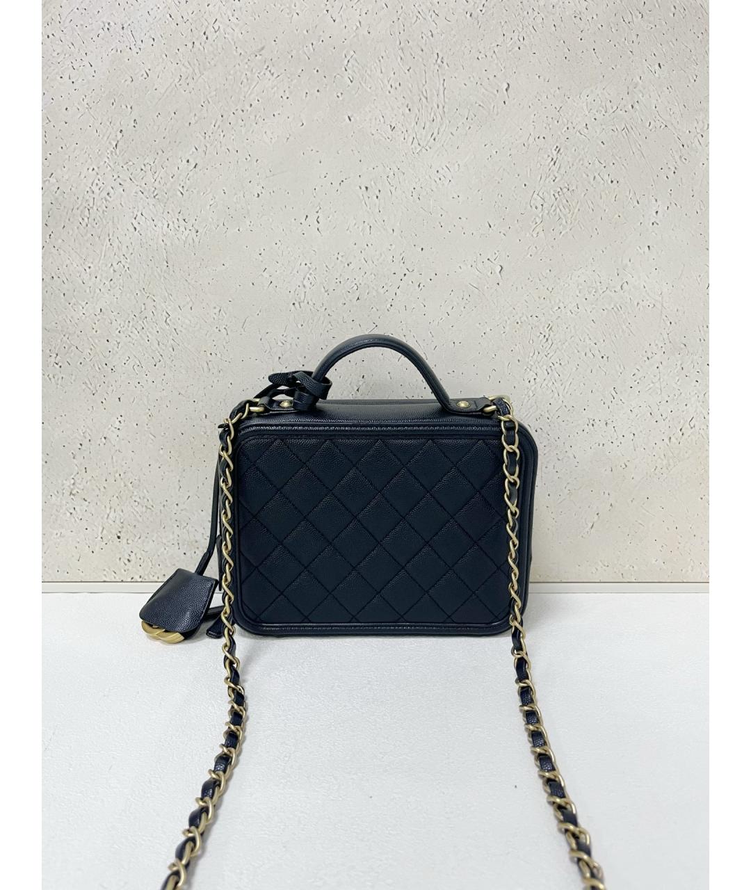 CHANEL Черная кожаная сумка через плечо, фото 2