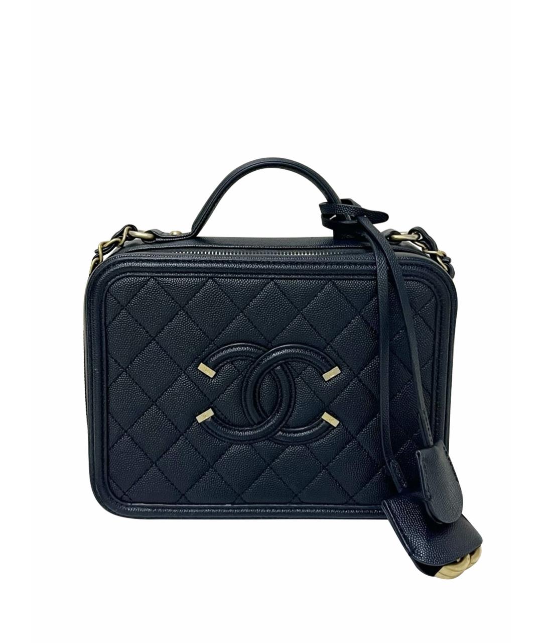 CHANEL Черная кожаная сумка через плечо, фото 1