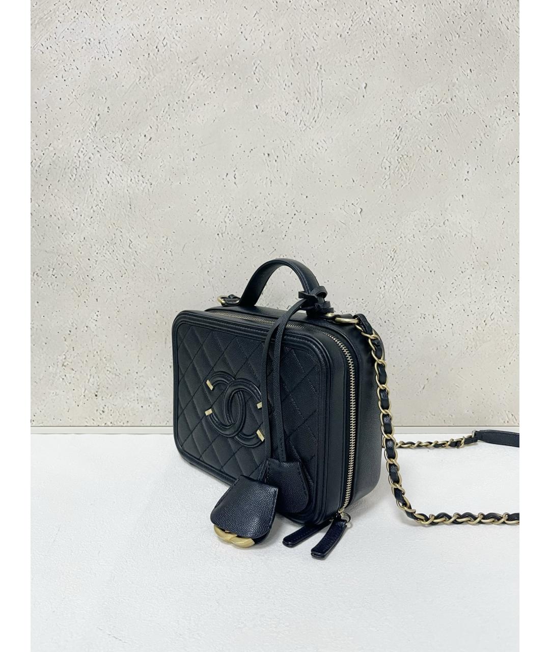 CHANEL Черная кожаная сумка через плечо, фото 3