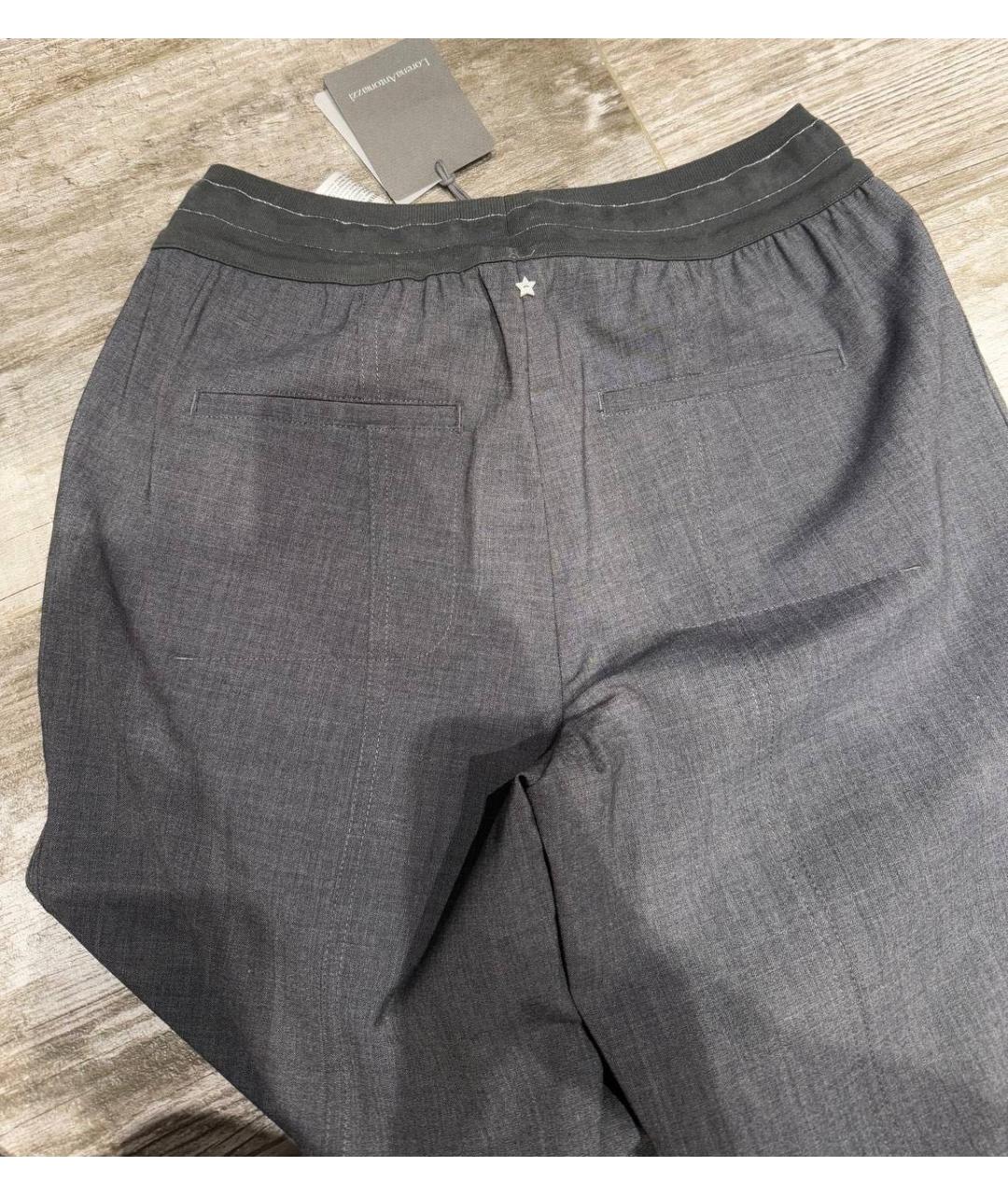 LORENA ANTONIAZZI Серые шерстяные брюки узкие, фото 2