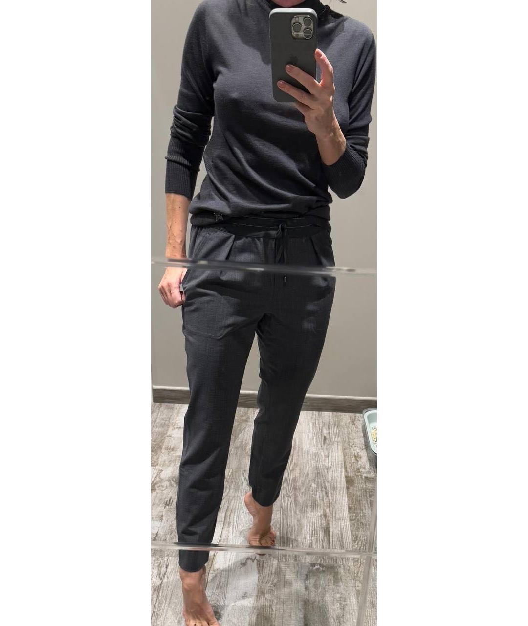 LORENA ANTONIAZZI Серые шерстяные брюки узкие, фото 6