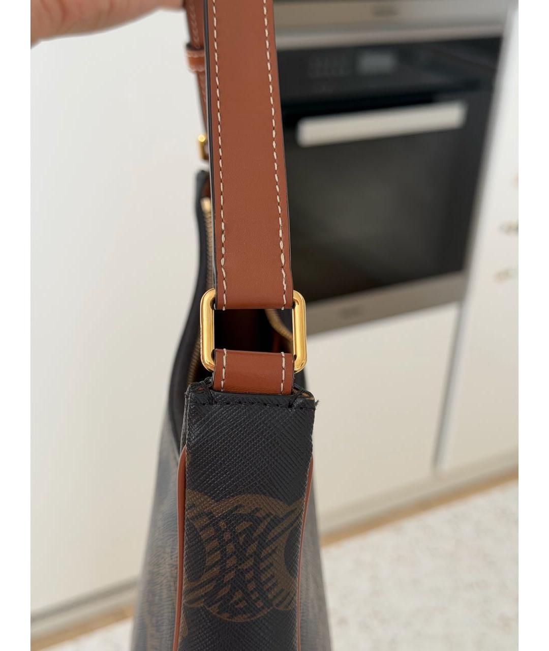 CELINE Коричневая сумка с короткими ручками, фото 8