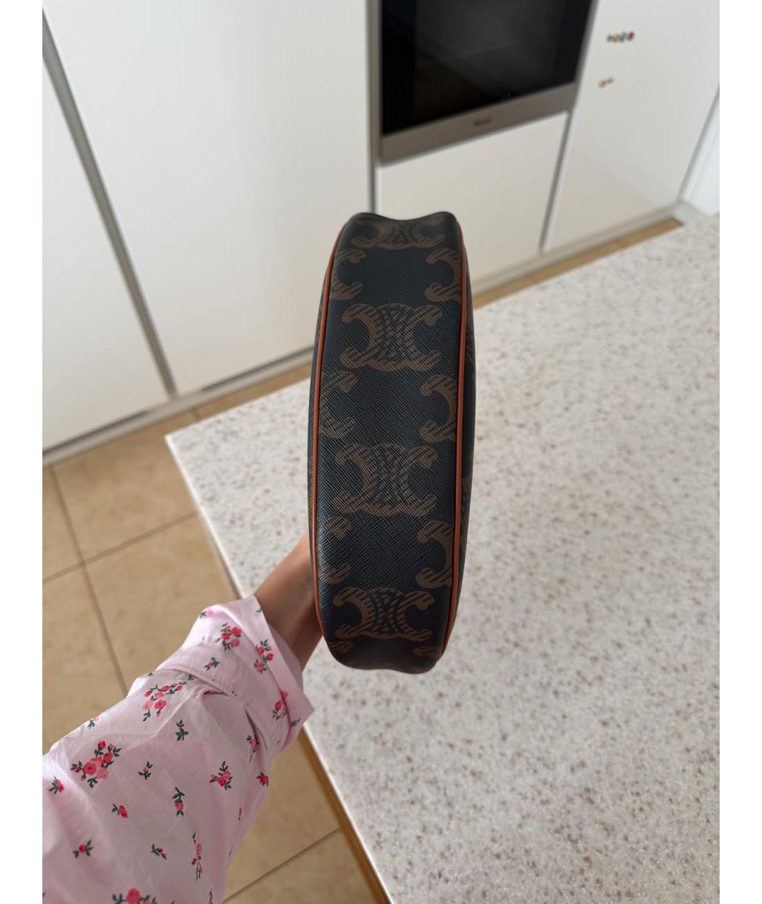 CELINE Коричневая сумка с короткими ручками, фото 3