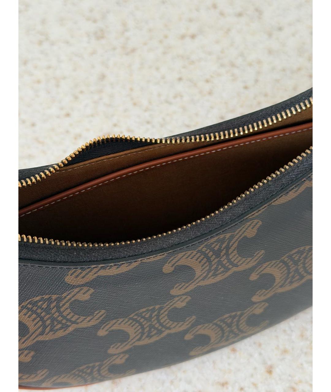 CELINE Коричневая сумка с короткими ручками, фото 4