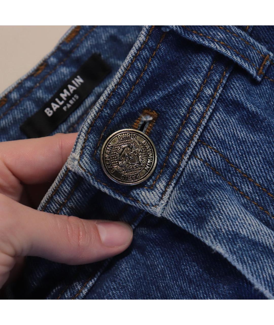 BALMAIN Синие хлопковые шорты, фото 4