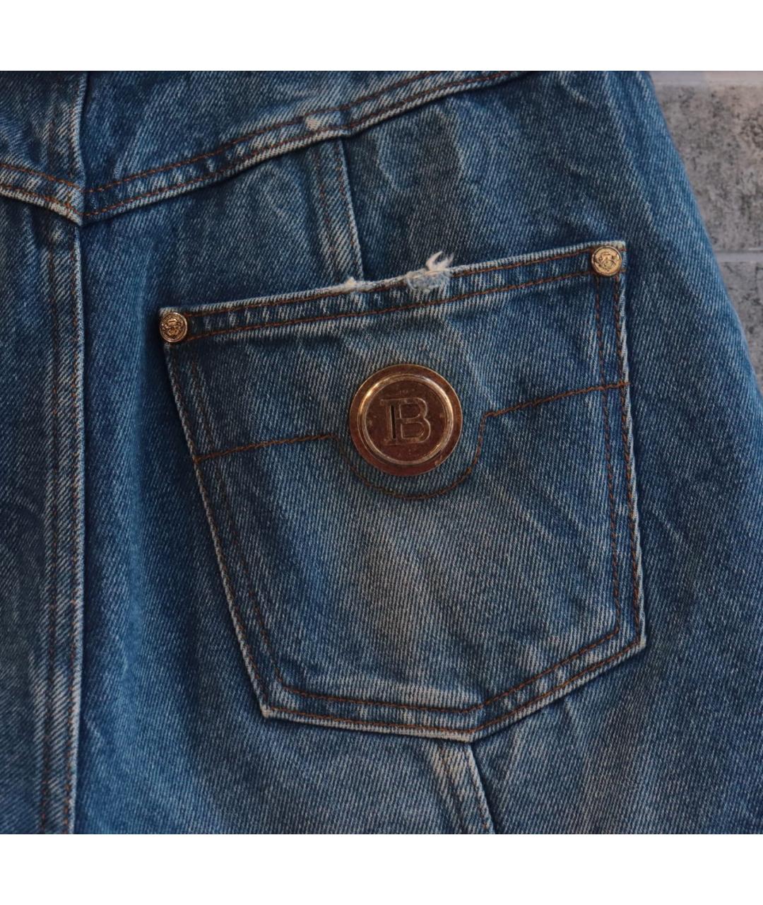 BALMAIN Синие хлопковые шорты, фото 7