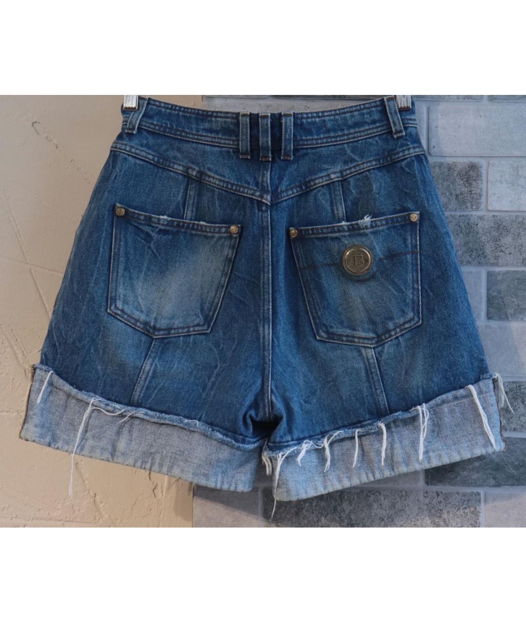 BALMAIN Синие хлопковые шорты, фото 3