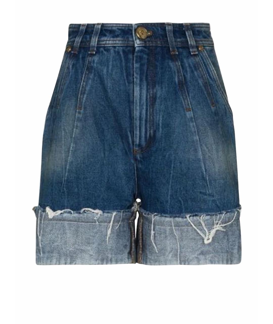 BALMAIN Синие хлопковые шорты, фото 1