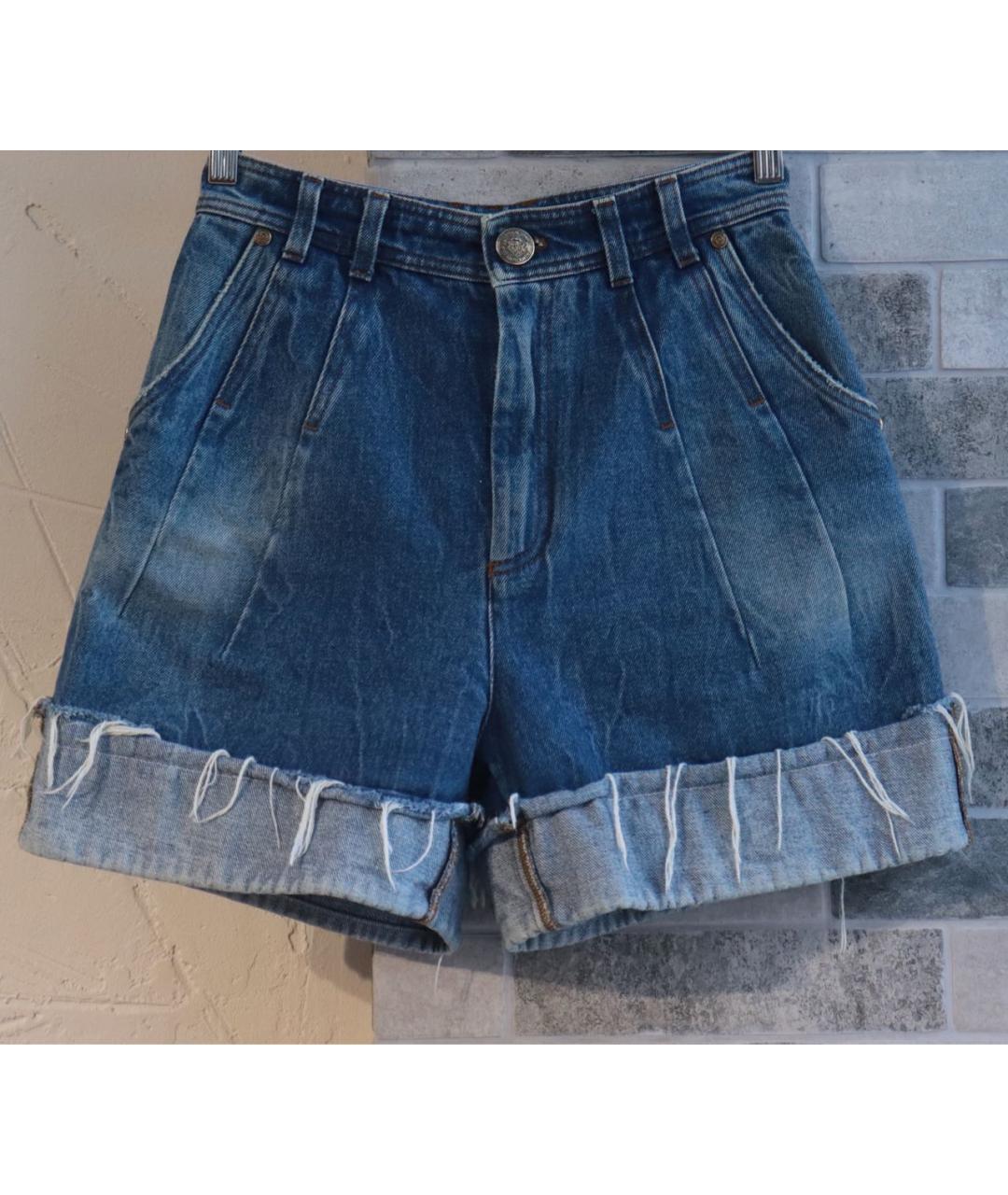 BALMAIN Синие хлопковые шорты, фото 2