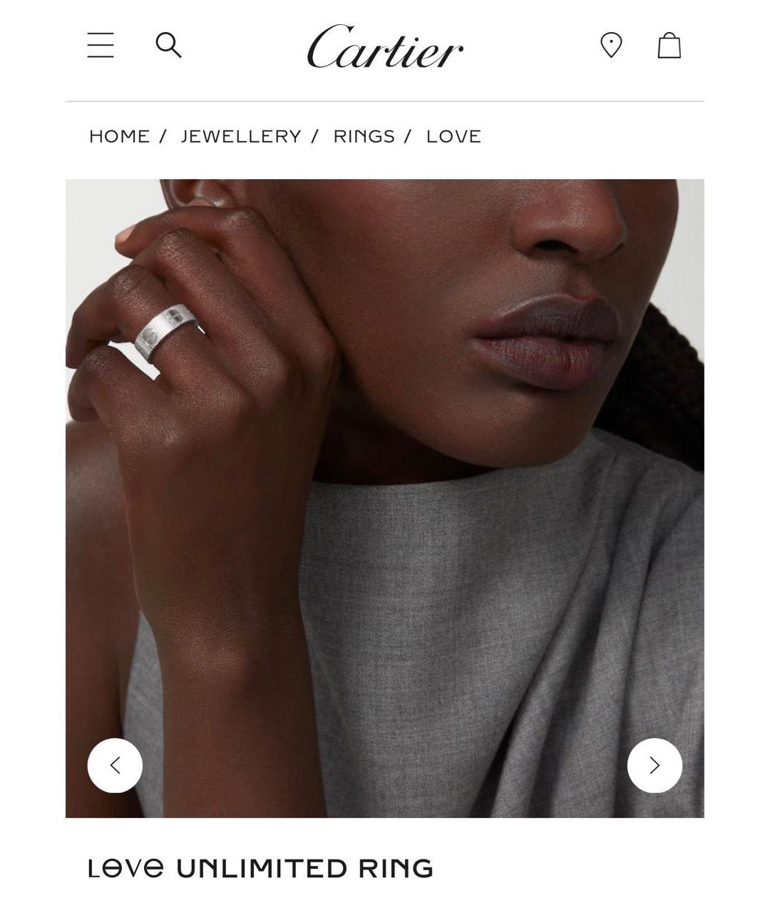 CARTIER Серебряное кольцо из белого золота, фото 3