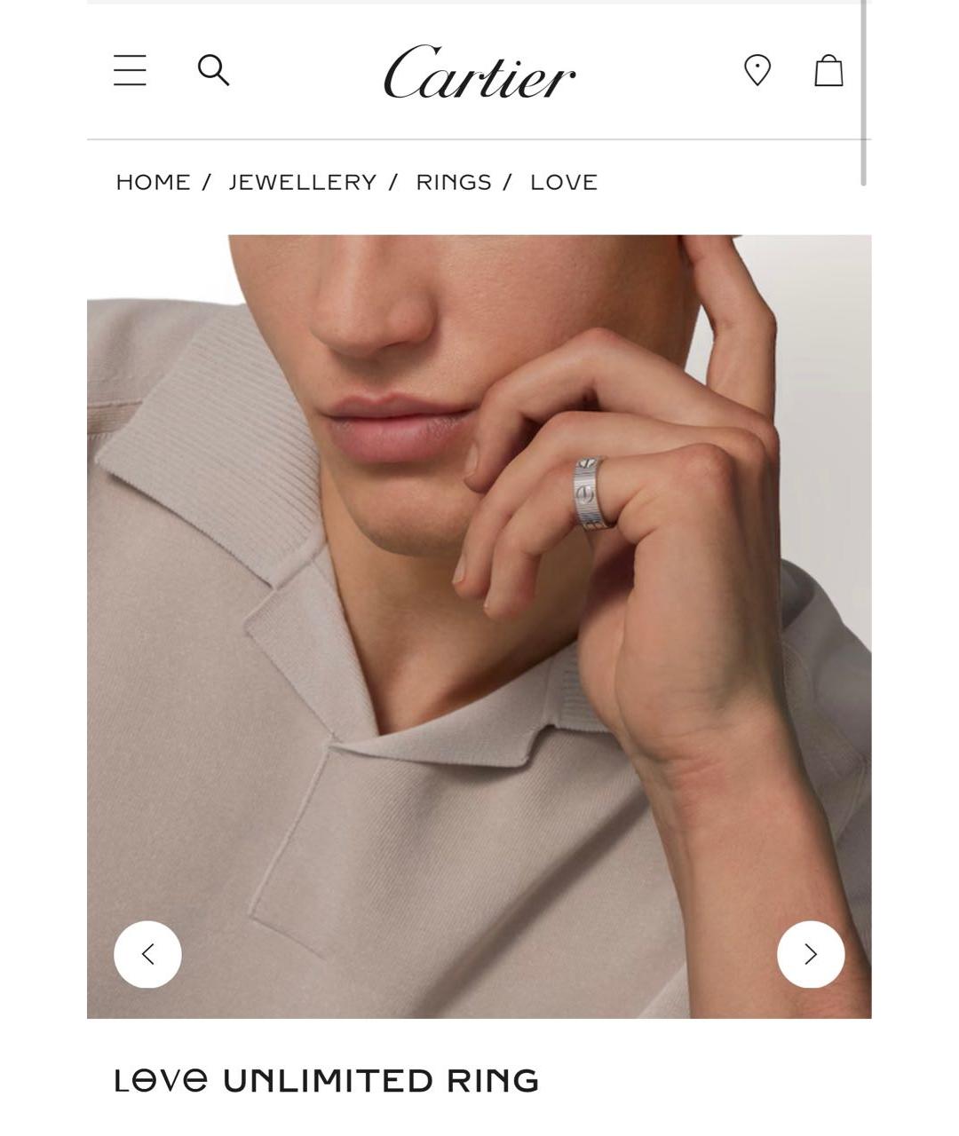 CARTIER Серебряное кольцо из белого золота, фото 4