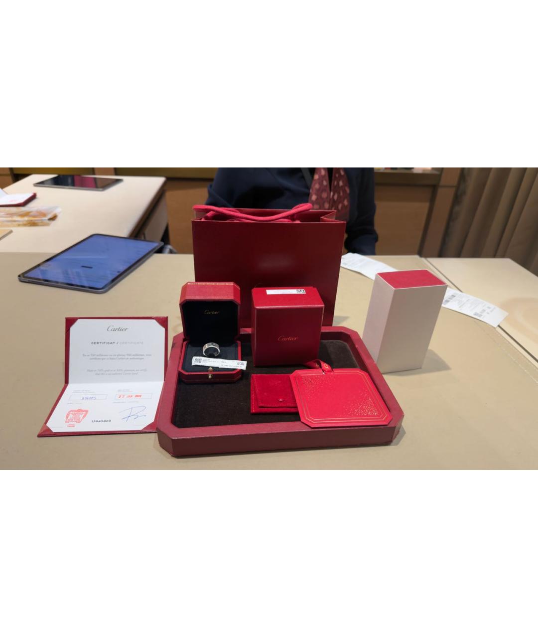 CARTIER Серебряное кольцо из белого золота, фото 6